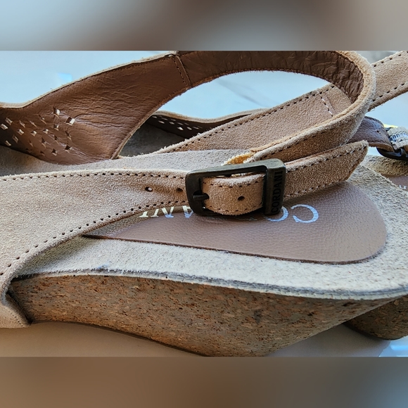 Cordani Italy Tan Suede Leather Cork Wedge size 40 US 8.5 - Picture 12 of 15